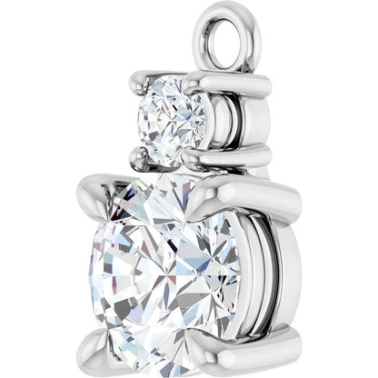 7/8 CTW Lab-Grown Diamond Dangle, 6 mm x 11.1 mm