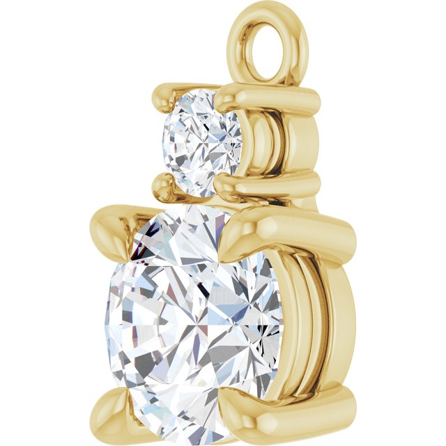 7/8 CTW Lab-Grown Diamond Dangle, 6 mm x 11.1 mm