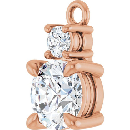 7/8 CTW Lab-Grown Diamond Dangle, 6 mm x 11.1 mm