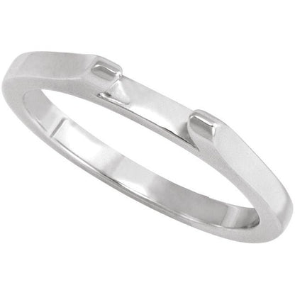14K White Gold Band #1