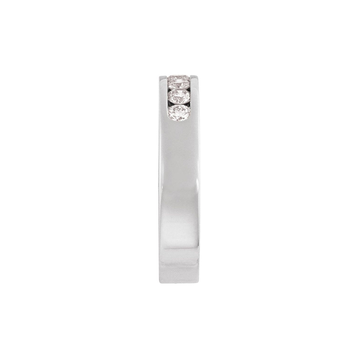 Platinum 3/8 CTW Natural Diamond Ladies Channel-Set Band