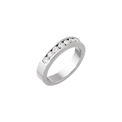 Platinum 3/8 CTW Natural Diamond Ladies Channel-Set Band
