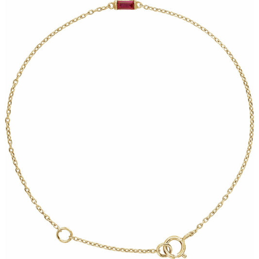 Natural Ruby 6 1/2-7 1/2" Bracelet