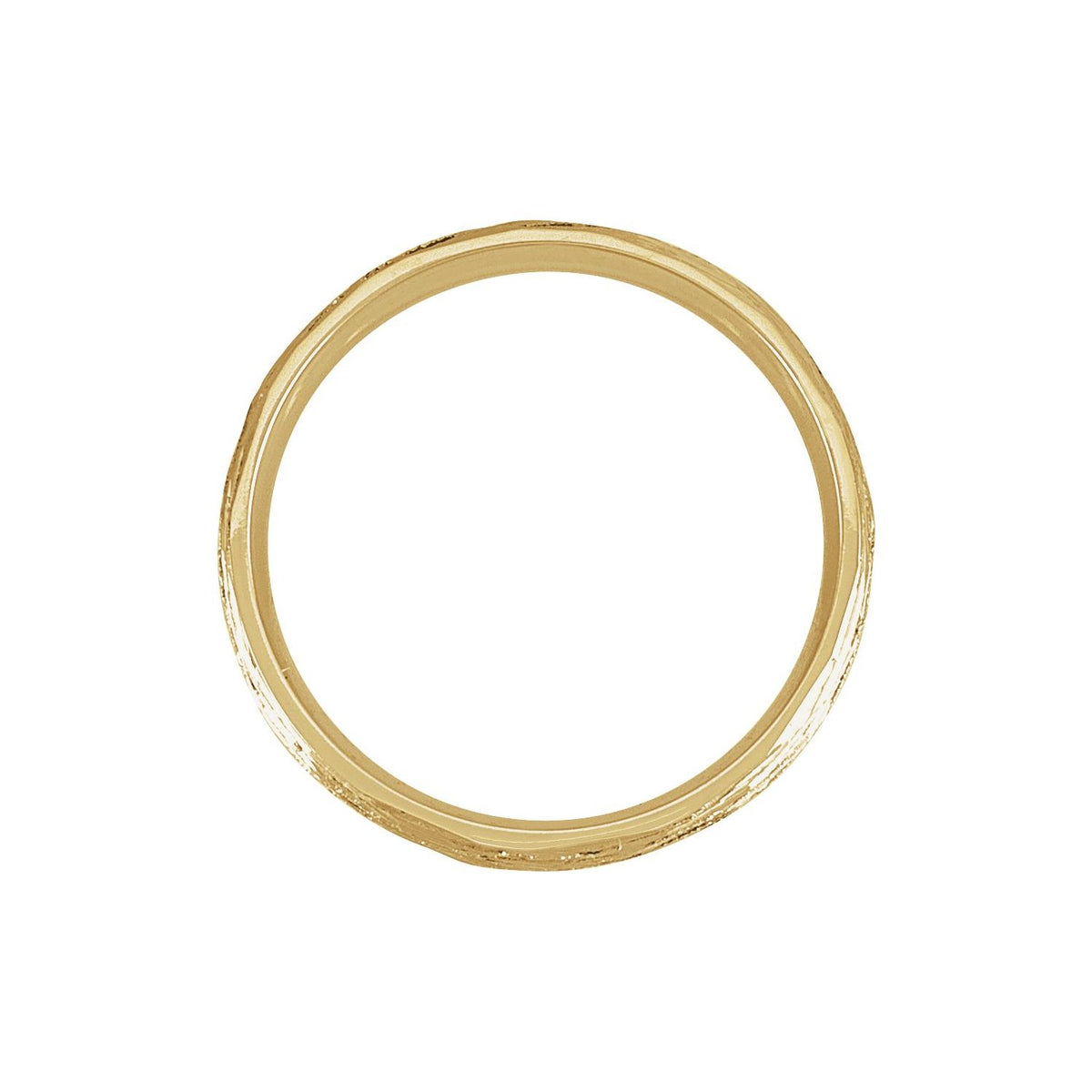 Tree Bark-Inspired Comfort-Fit Flat Band, 4 mm