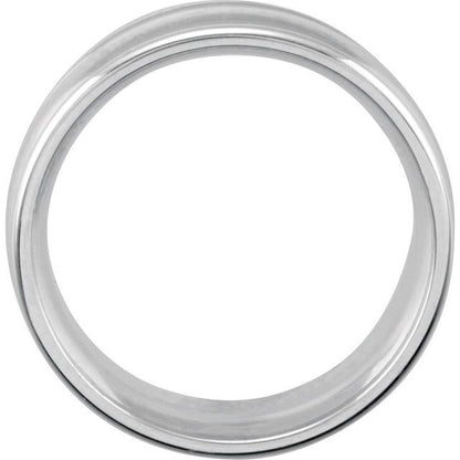 Continuum Sterling Silver Grooved Band