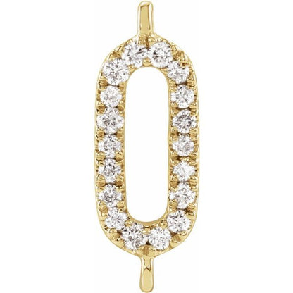 .06 CTW Natural Diamond Link, 5.69 mm x 11.76 mm