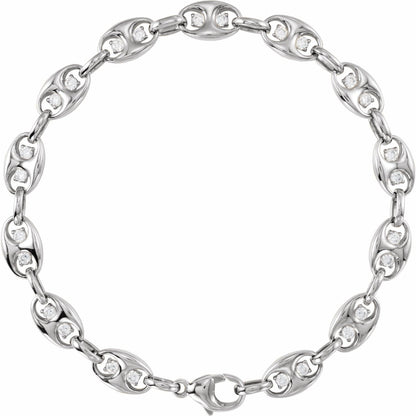 1 CTW Lab-Grown Diamond Mariner Link 7 1/2" Bracelet