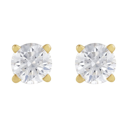 14K Yellow Gold 1/4 CT Lab-Grown Diamond Earring