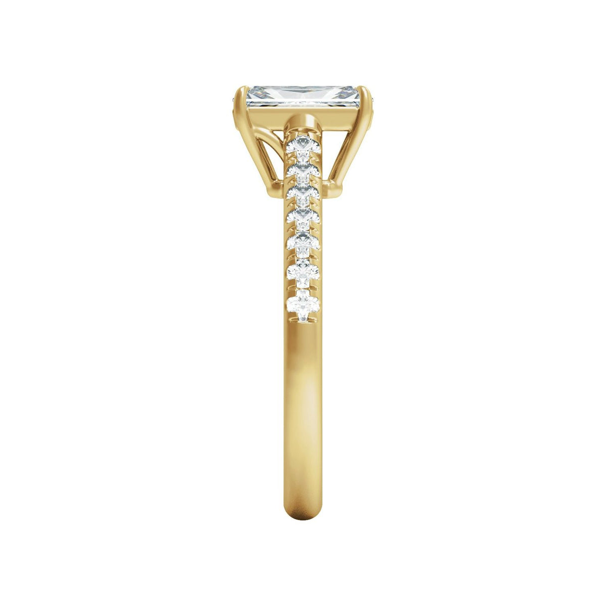 8.6x4.3 mm Radiant 1 1/3 CTW Lab-Grown Diamond Engagement Ring