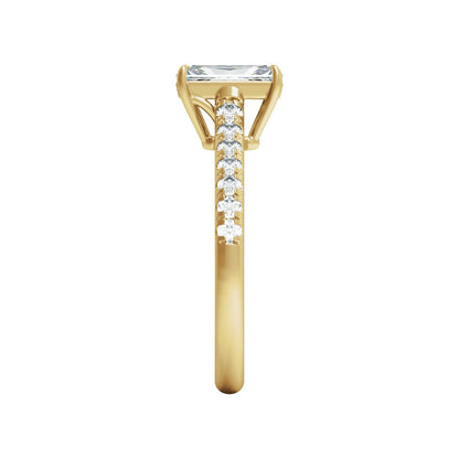 8.6x4.3 mm Radiant 1 1/3 CTW Lab-Grown Diamond Engagement Ring