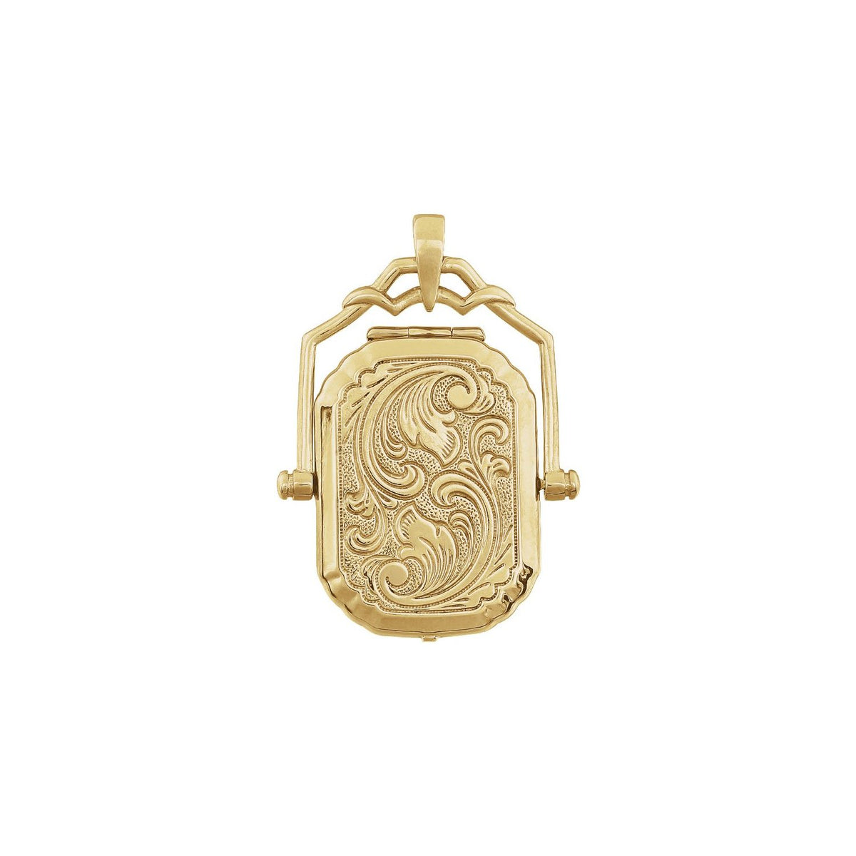 14K Yellow Gold Swivel Locket