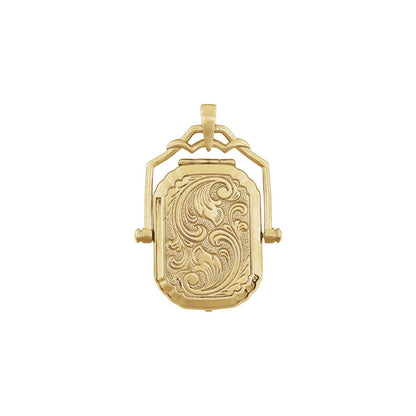 14K Yellow Gold Swivel Locket
