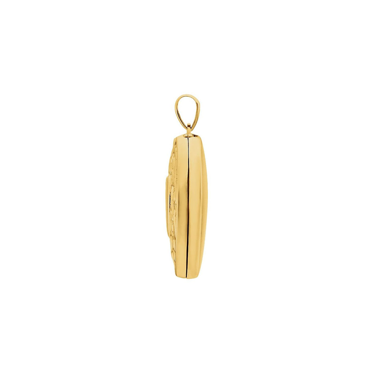 14K Yellow Gold Engravable Heart Locket