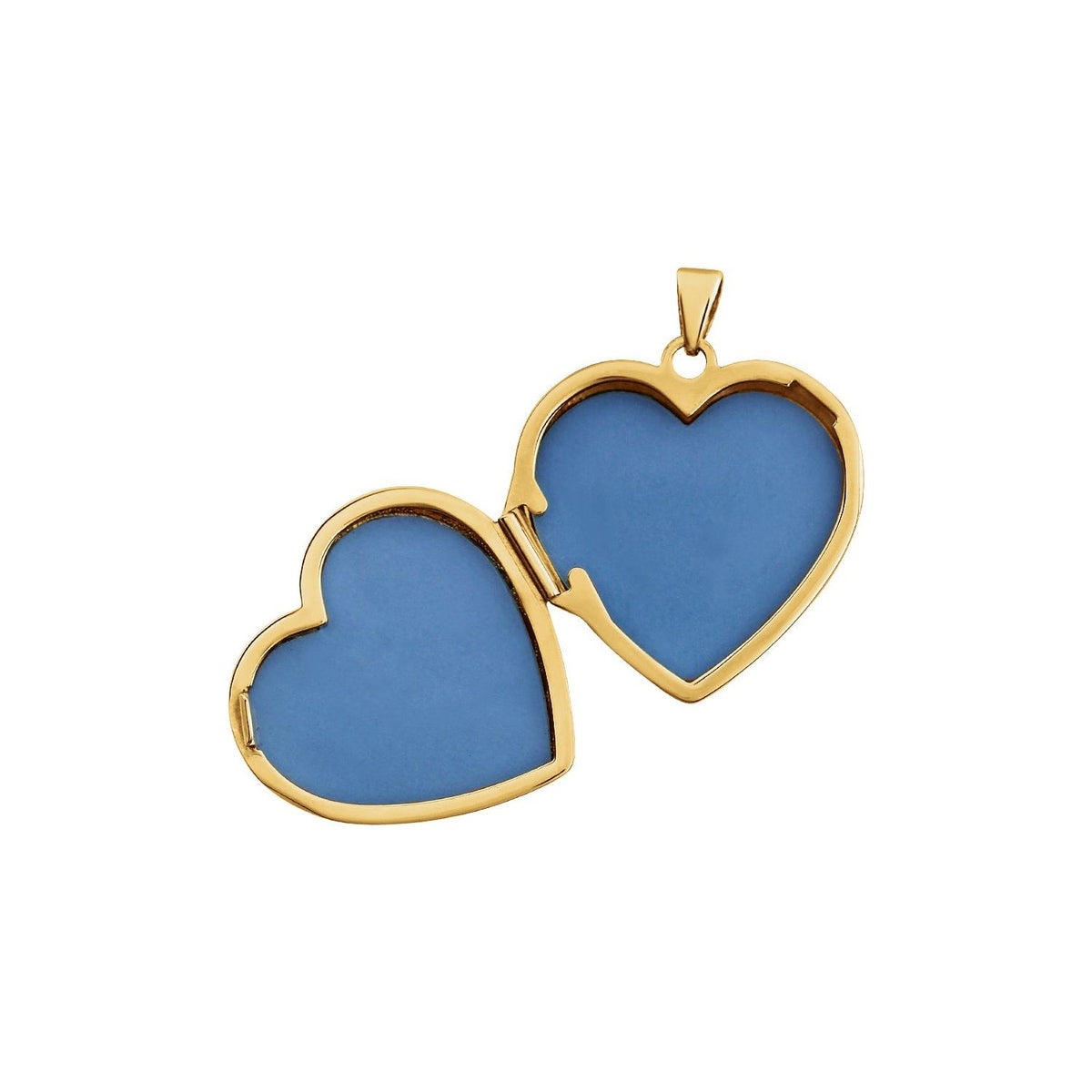 14K Yellow Gold Engravable Heart Locket