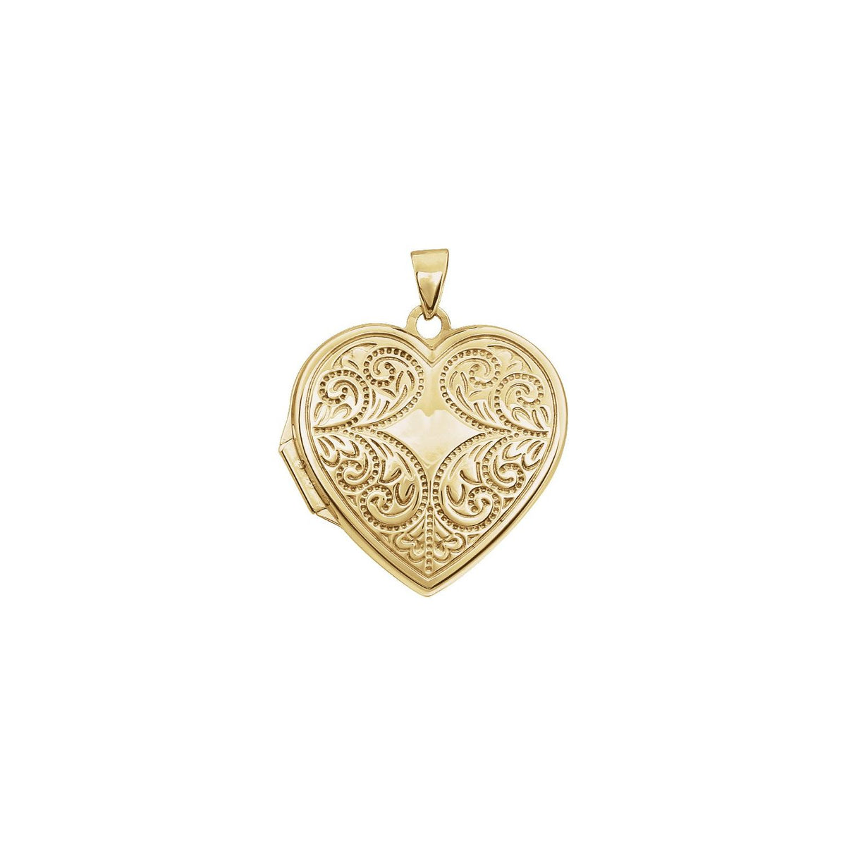 Engravable Heart Locket, 26.3 x 21.9 mm