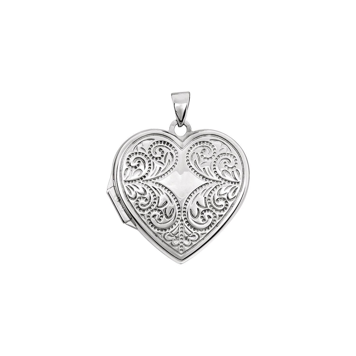 Engravable Heart Locket, 26.3 x 21.9 mm