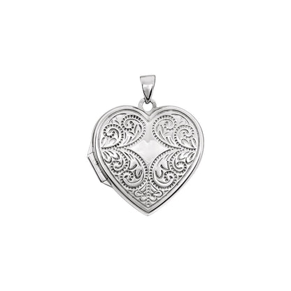 Engravable Heart Locket, 26.3 x 21.9 mm