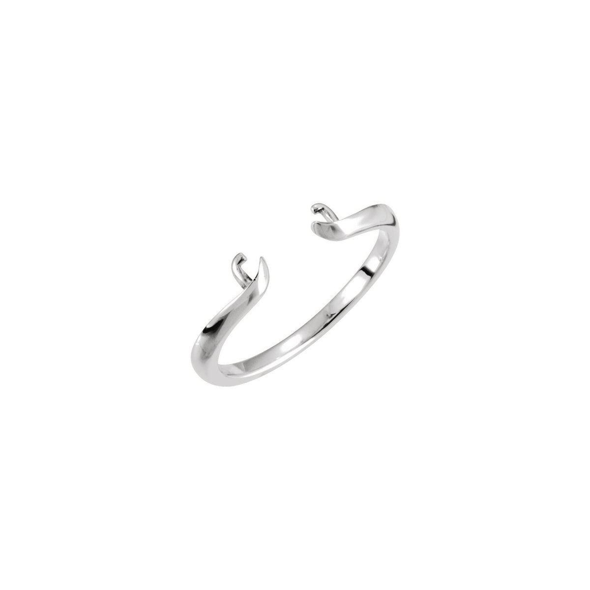 14K White Gold Band, 4.1 mm