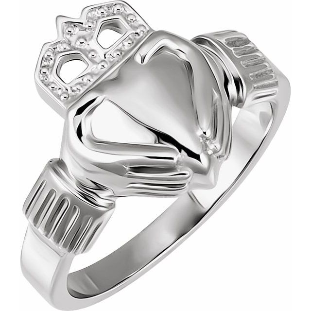 14.5x10.5 mm Ladies Claddagh Band