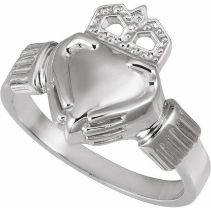 14.5x10.5 mm Ladies Claddagh Band