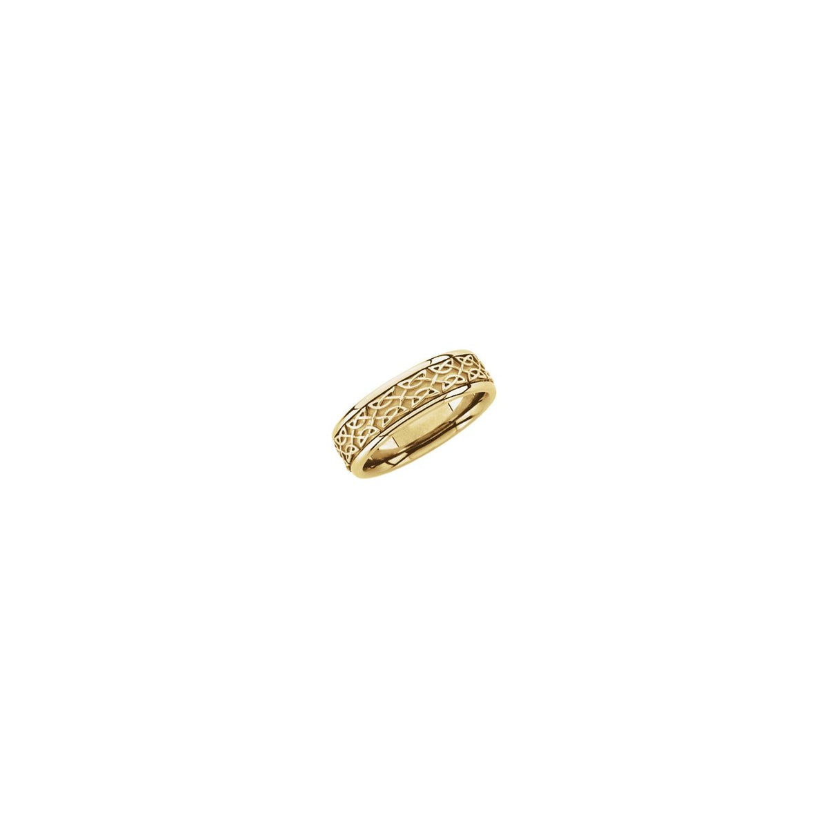 Celtic-Inspired Comfort-Fit Half Round Band
