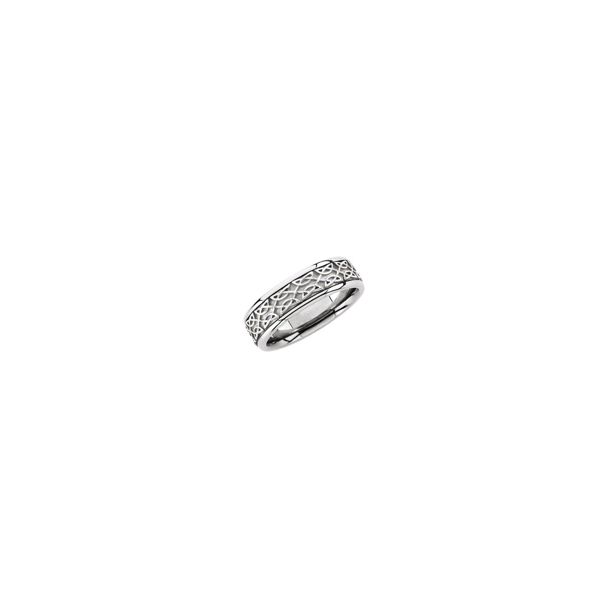 Celtic-Inspired Comfort-Fit Half Round Band