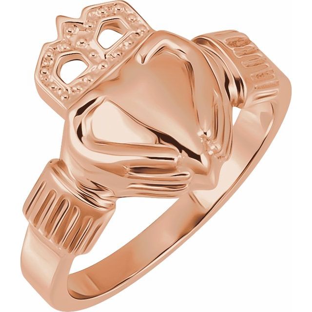 14.5x10.5 mm Ladies Claddagh Band