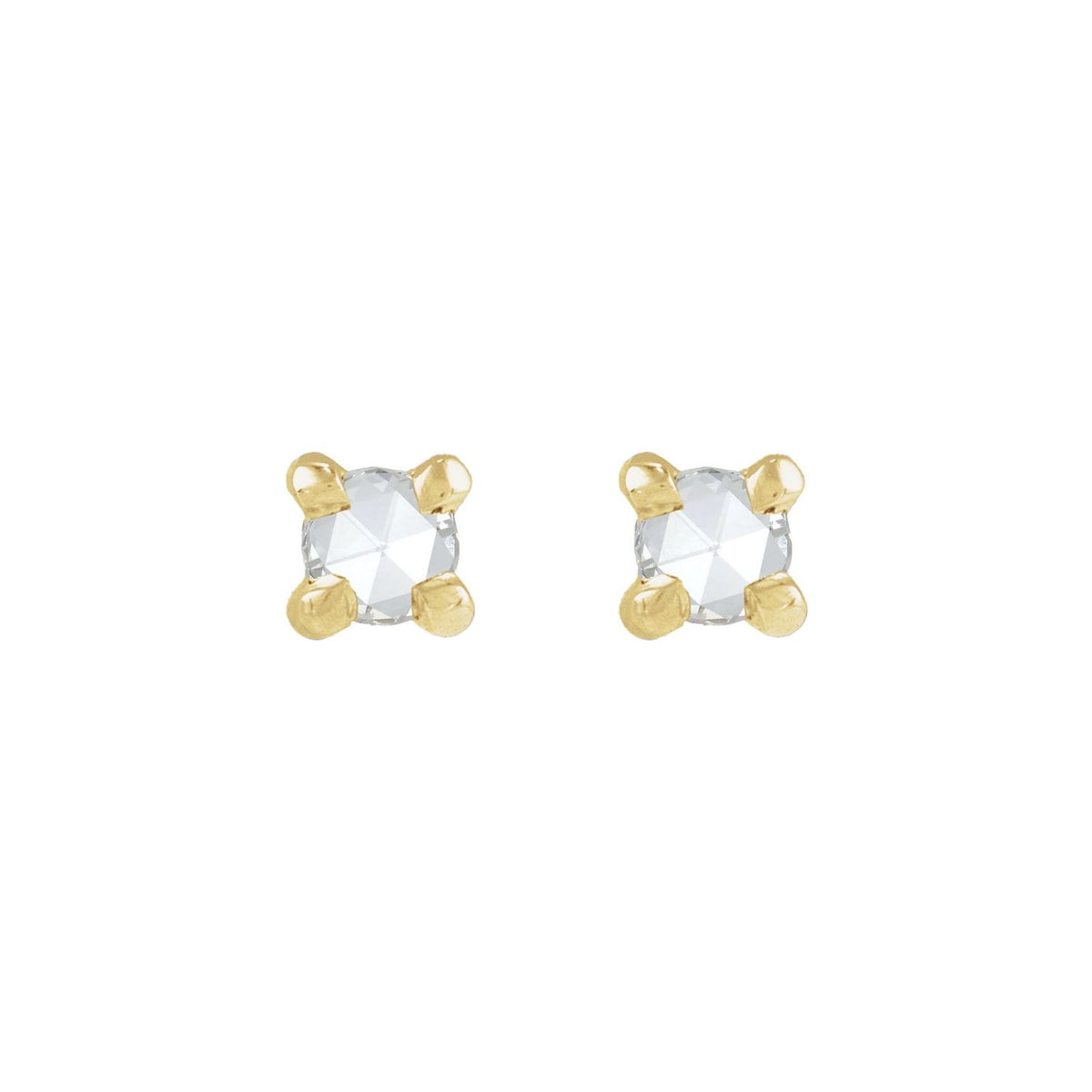 .02 CT Rose-Cut Natural Diamond Stud Earring