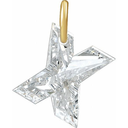 14K Yellow Gold 1 CT Lab-Grown Diamond Initial Dangle