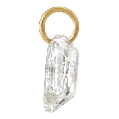 14K Yellow Gold 7/8 CT Lab-Grown Diamond Initial Dangle