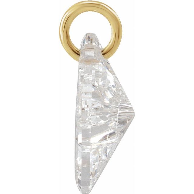 14K Yellow Gold 1 1/6 CT Lab-Grown Diamond Initial M Dangle