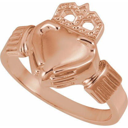 14.5x10.5 mm Ladies Claddagh Band