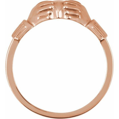 14.5x10.5 mm Ladies Claddagh Band