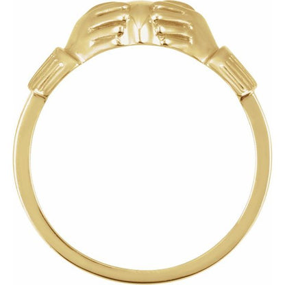 14.5x10.5 mm Ladies Claddagh Band