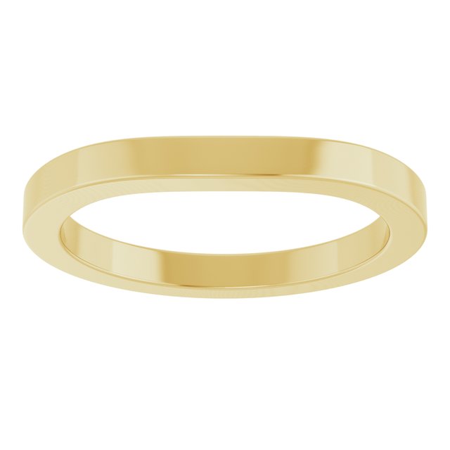 Matching Band for Round Ring, 2.2 mm, Bezel-Set Accented Engagement