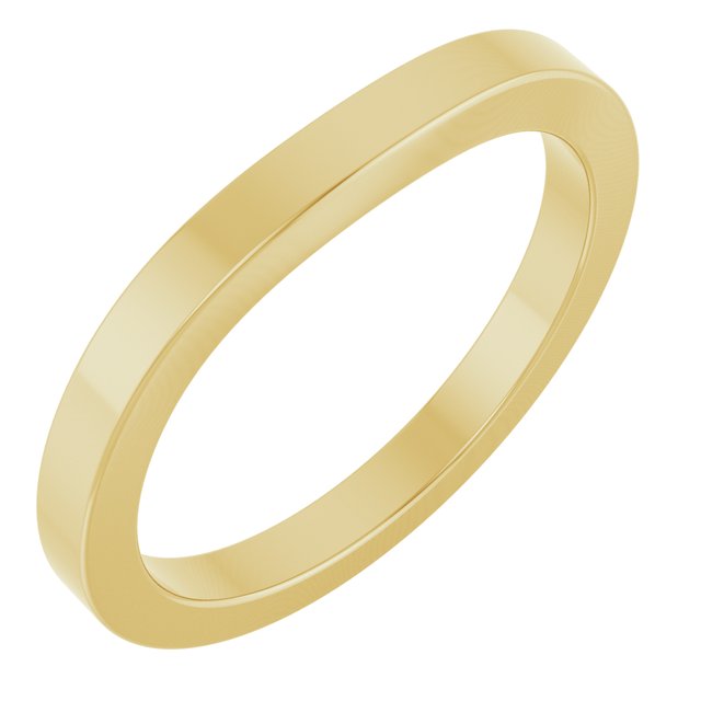 Matching Band for Round Ring, 2.2 mm, Bezel-Set Accented Engagement