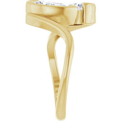 1 1/2 CTW Lab-Grown Diamond Two-Stone Engagement Ring
