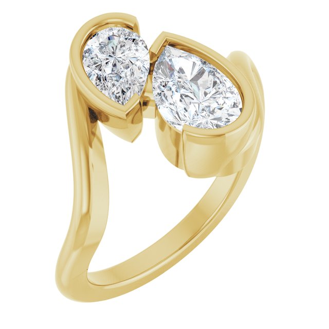 1 1/2 CTW Lab-Grown Diamond Two-Stone Engagement Ring