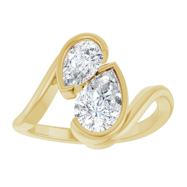 1 1/2 CTW Lab-Grown Diamond Two-Stone Engagement Ring