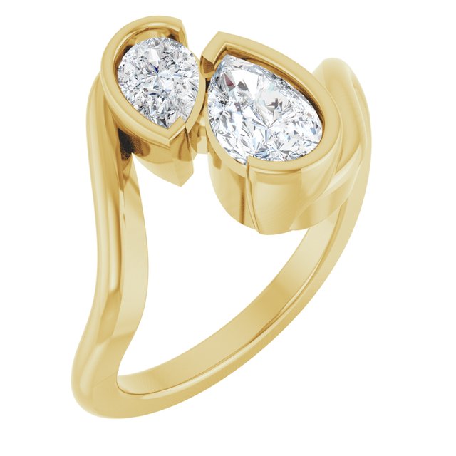 1 CTW Lab-Grown Diamond Two-Stone Engagement Ring
