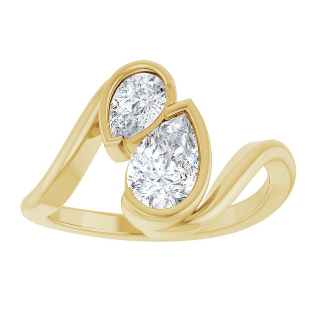 1 CTW Lab-Grown Diamond Two-Stone Engagement Ring