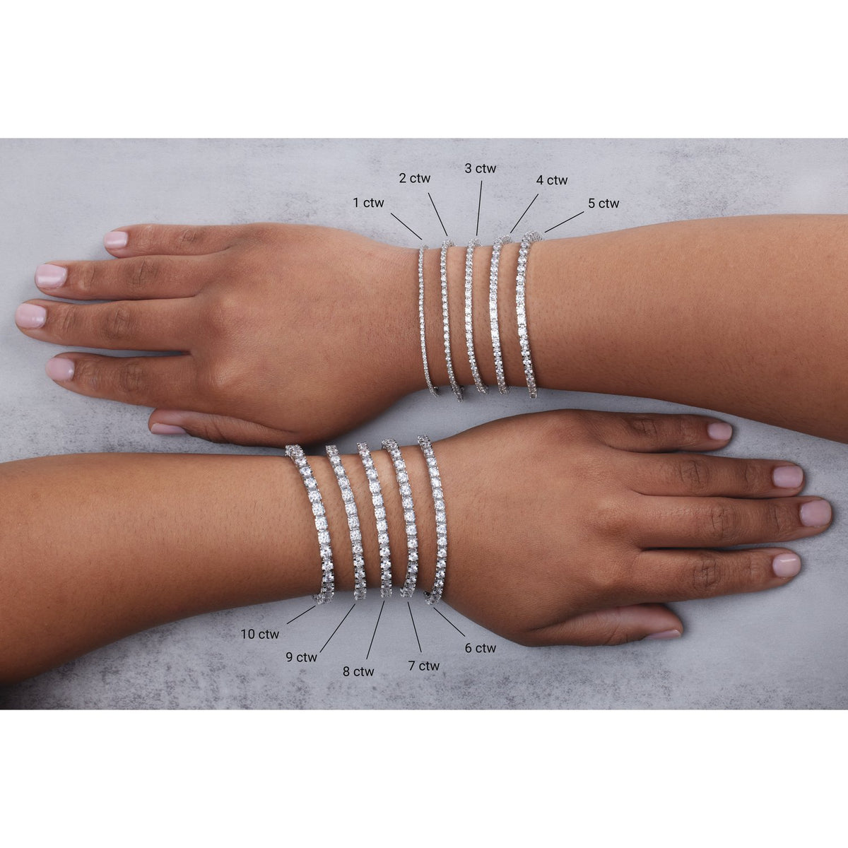 7 CTW Lab-Grown Diamond Line 7 1/4" Bracelet