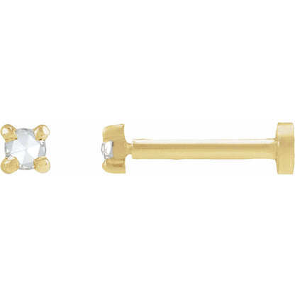 .02 CT Rose-Cut Natural Diamond Stud Earring