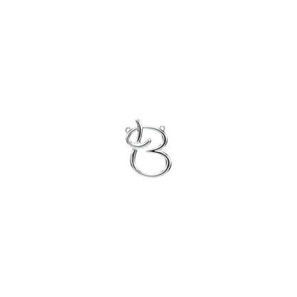Script Initial Necklace Center