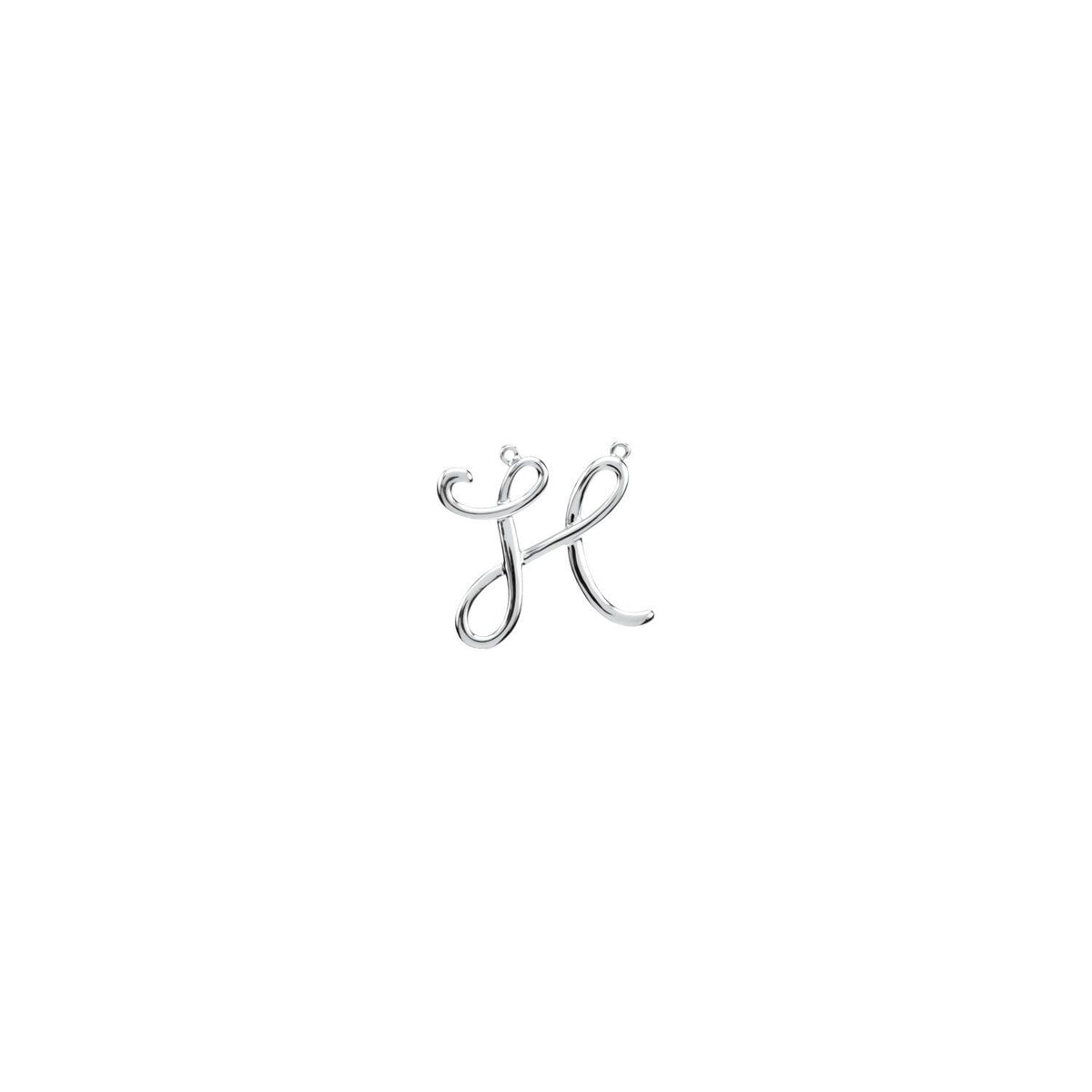 Script Initial Necklace Center