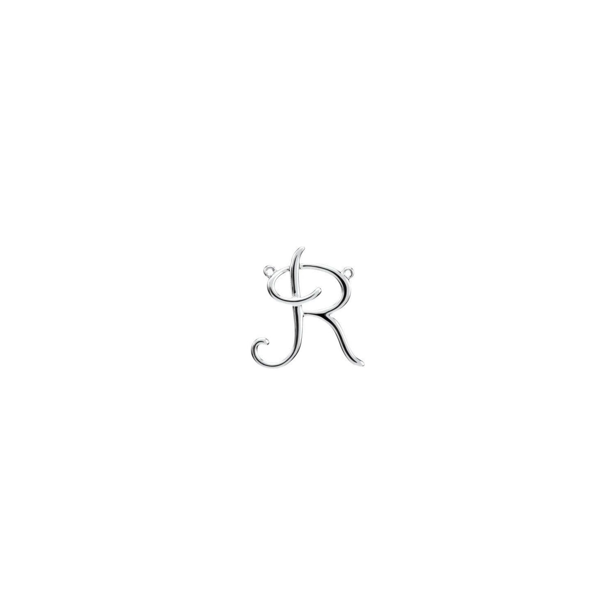 Script Initial Necklace Center