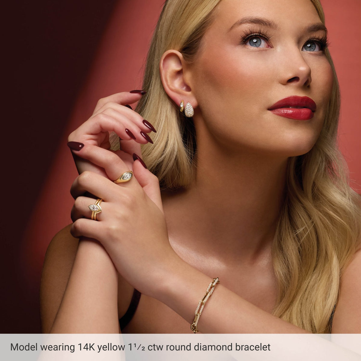1 1/2 CTW Lab-Grown Diamond Paperclip-Style 7" Bracelet