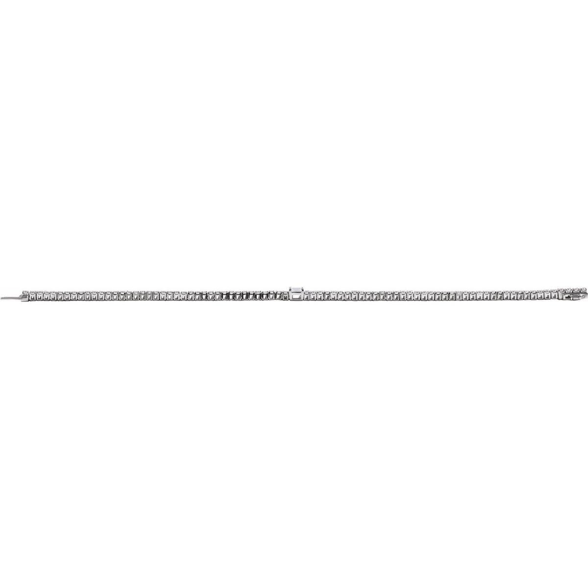 14K White Gold 3 CTW Lab-Grown Diamond Line 7" Bracelet