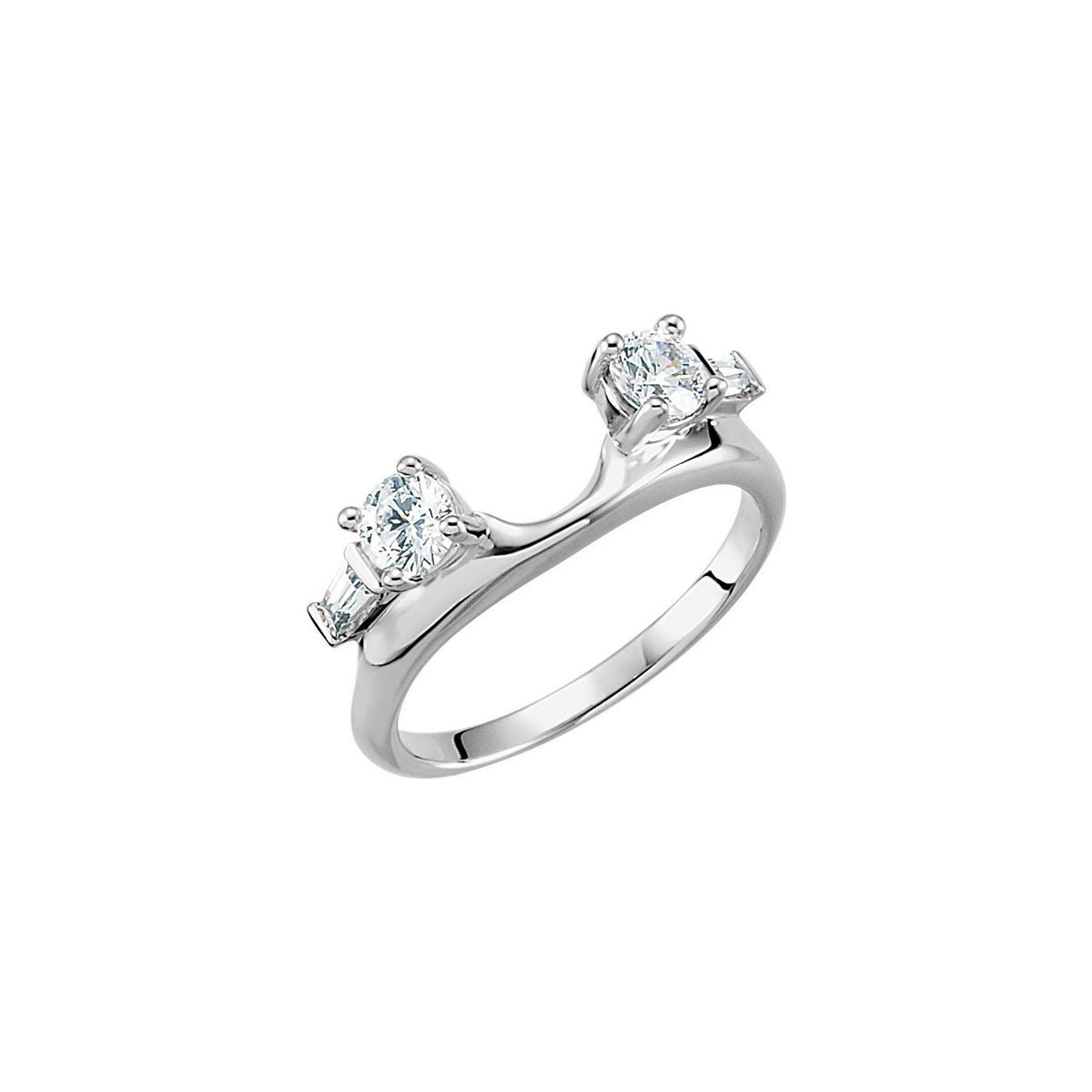 14K White Gold 1/2 CTW Natural Diamond Wrap Style Enhancer