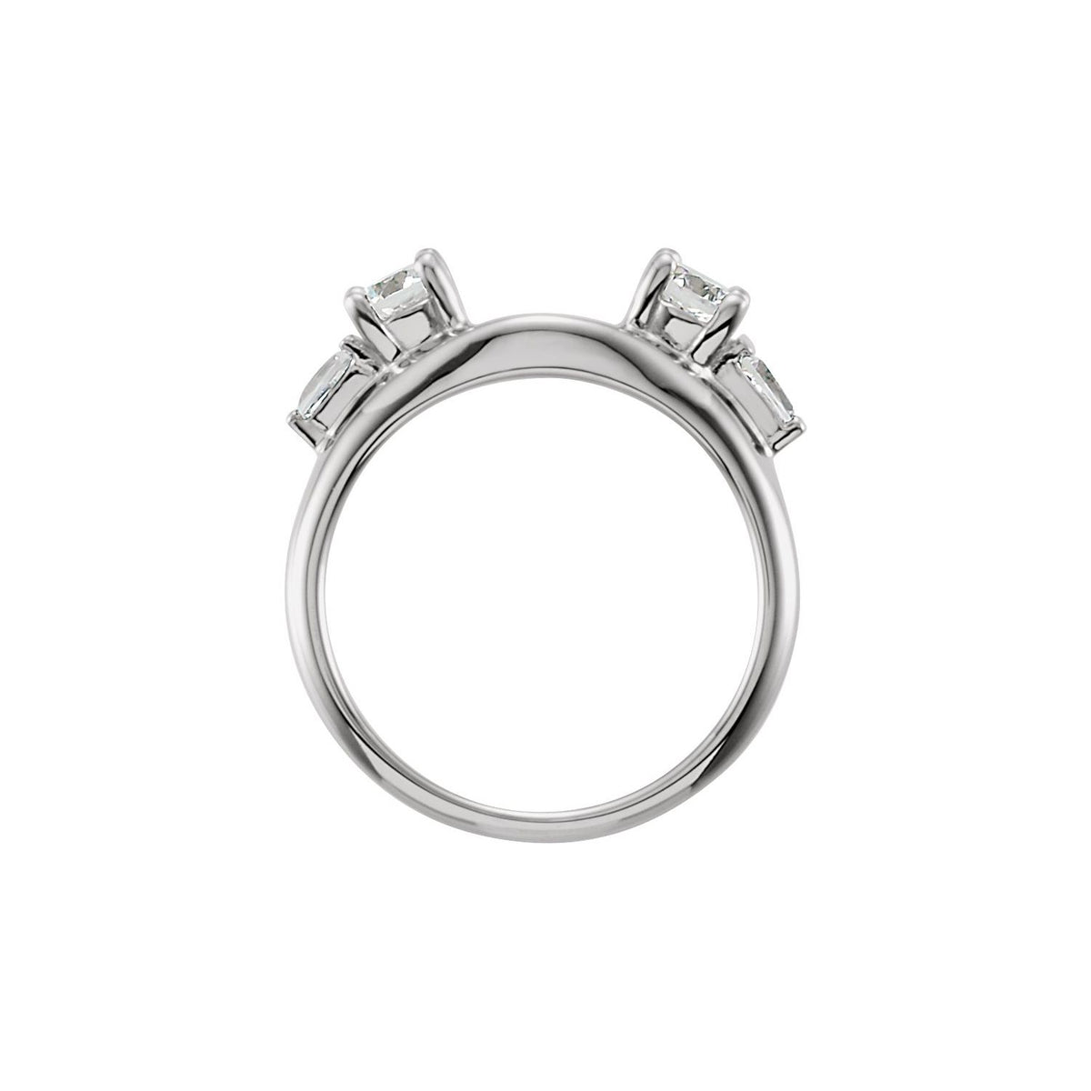 Platinum 5/8 CTW Natural Diamond Wrap Style Enhancer